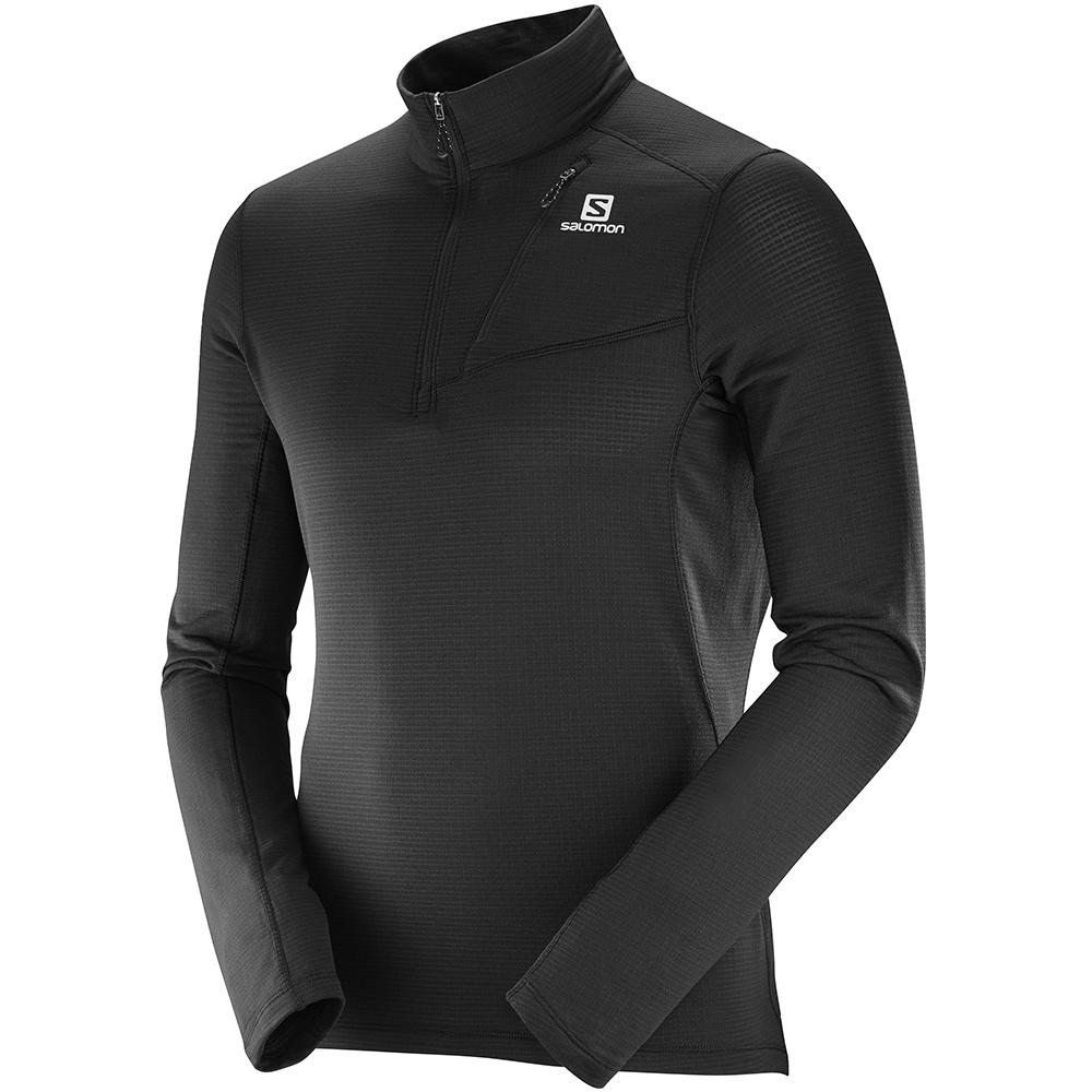 SALOMON GRID HZ MID M Philippines - Men's Midlayers - Black | 670841-DIX